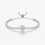 Celestia - Delicate Floral Solitaire Bracelet