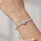 Celestia - Delicate Floral Solitaire Bracelet
