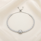 Celestia - Delicate Floral Solitaire Bracelet