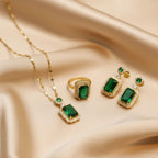Vintage Emerald Gemstone Set