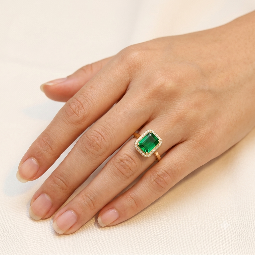 Vintage Emerald Gemstone Set