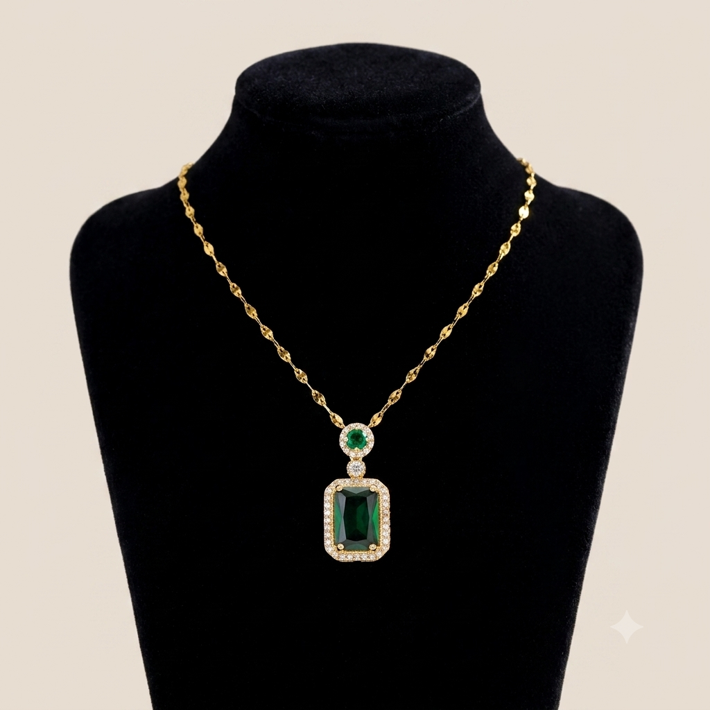 Vintage Emerald Gemstone Set