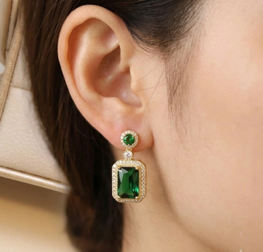 Vintage Emerald Gemstone Set